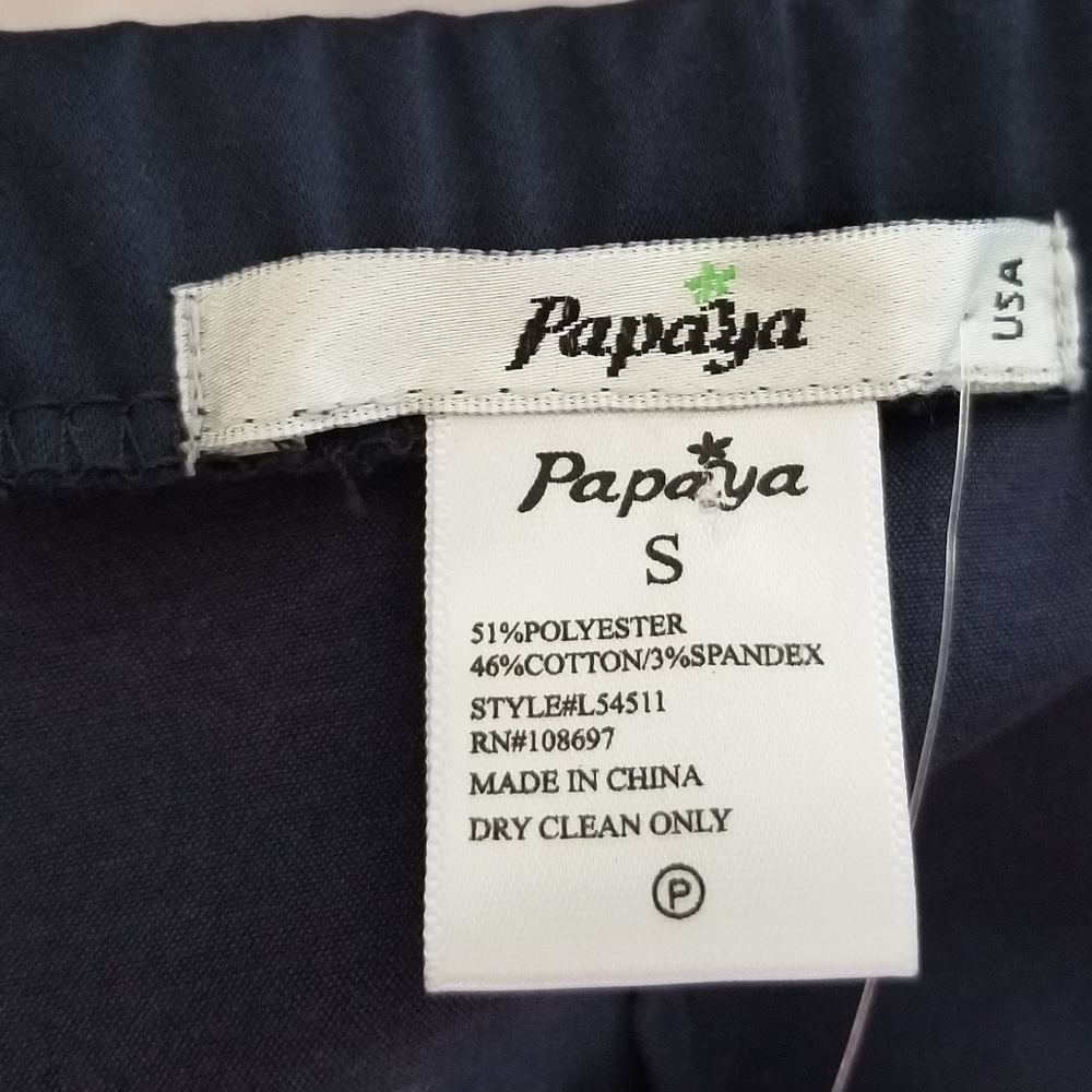 Papaya Navy Blue Strapless Satin Cocktail Dress S NWT - Picture 6 of 7